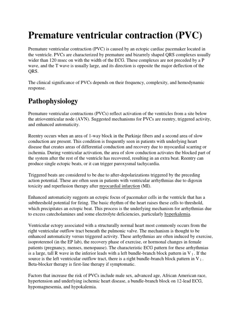 Understanding Premature Ventricular Contractions | PDF | Science ...
