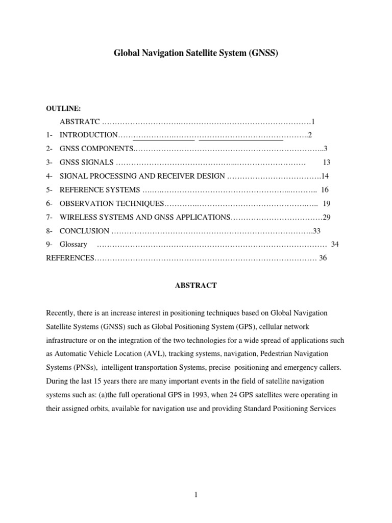 Global Navigation Satellite System | PDF | Global Positioning System ...
