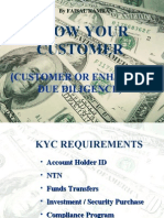 Know Your Customer: (Customer or Enhanced Due Diligence)