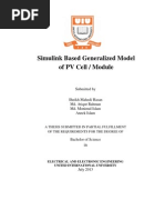 Simulink Based Generalized Model of PV Module