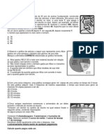 Lista de exercícios de matemática