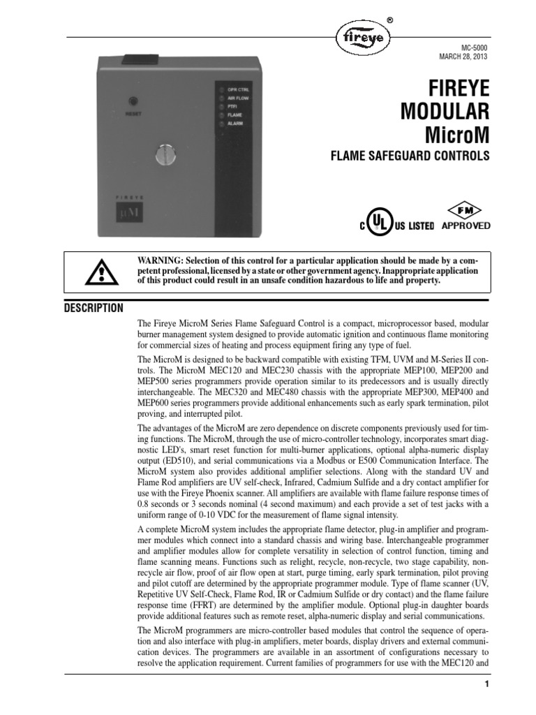 Fireye | PDF | Relay | Switch