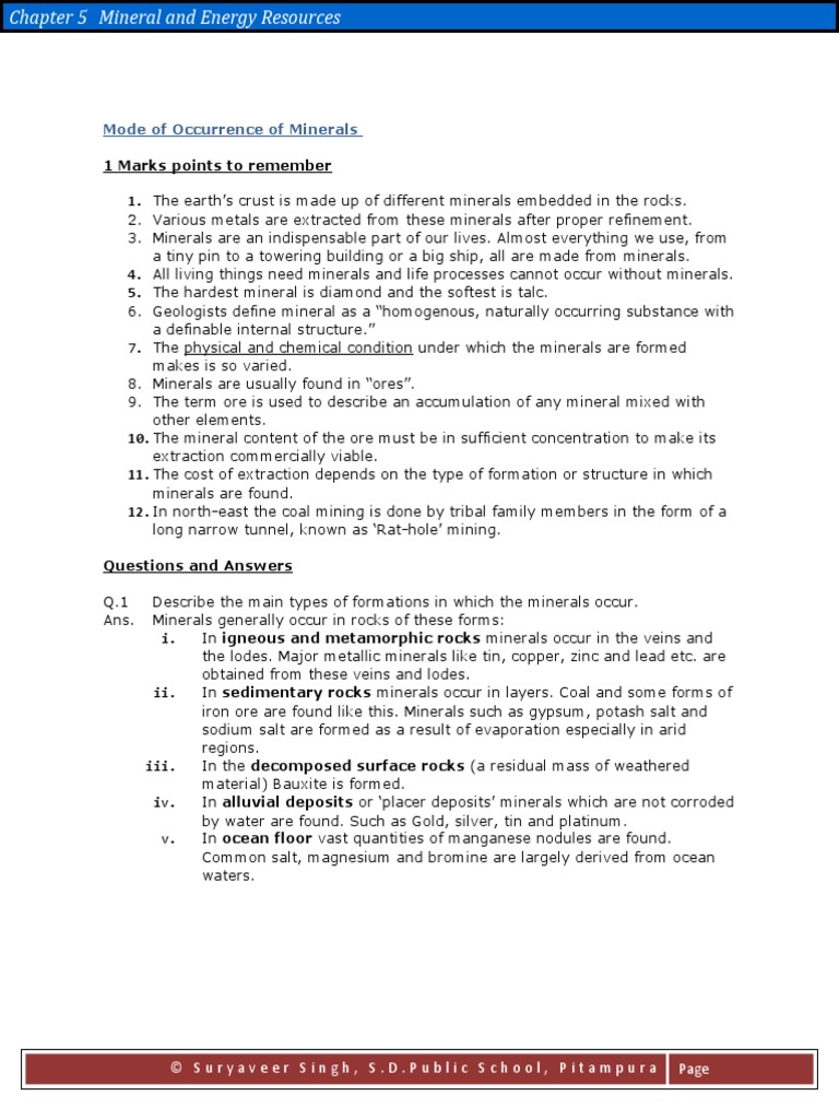 Https Exploringgeography - Wikispaces.com File View Chapter+5+Mineral ...