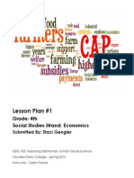 Lesson Plan #1: Grade: 4th Social Studies Strand: Economics