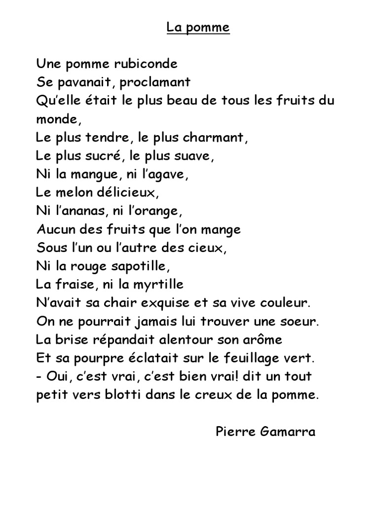 La Pomme Et L escargot A Imprimer La Pomme | PDF