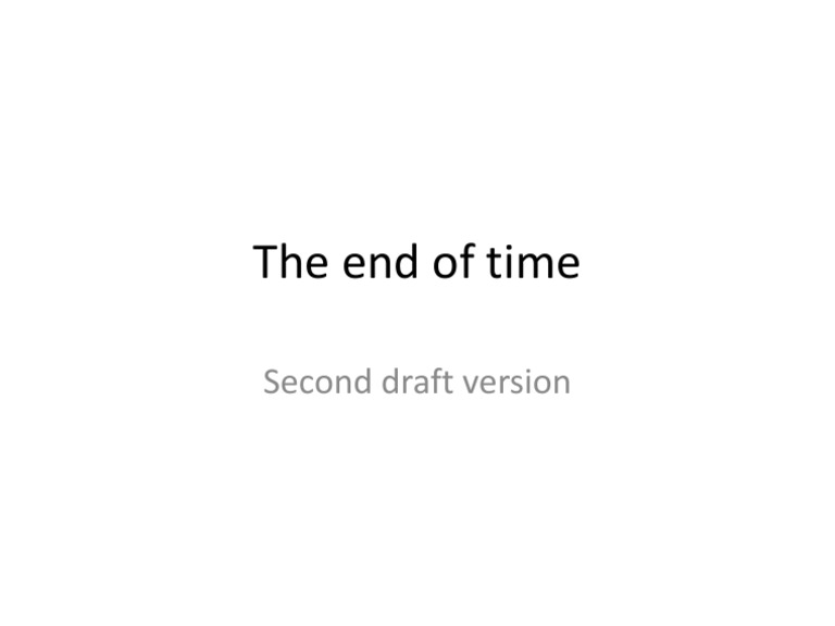 The End of Time | PDF