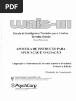 APOSTILA DE APLICAÇÃO WAIS-III PARTE 1