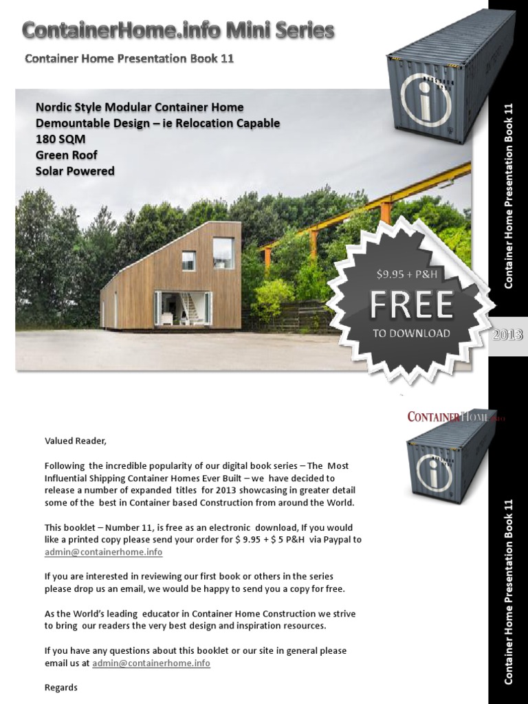 Nordic Modular Container Home Guide | PDF | Sustainable Technologies ...