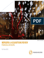 Thomson Reuters Mergers and Acquisitions Review 2013