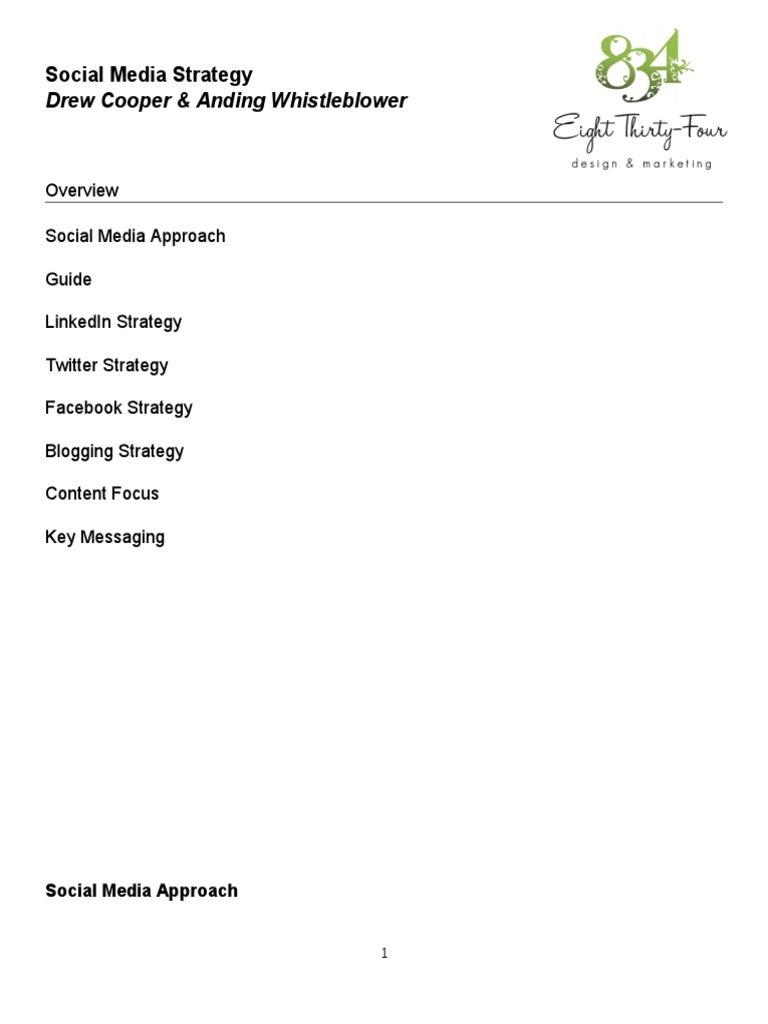 Socialmediastrategy Final | PDF | Social Networking Service | Twitter