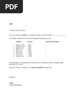 Philhealth Contribution Certificate Format