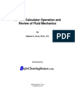 HP 48G Calculator Operations and Review of Fluid Mechanics