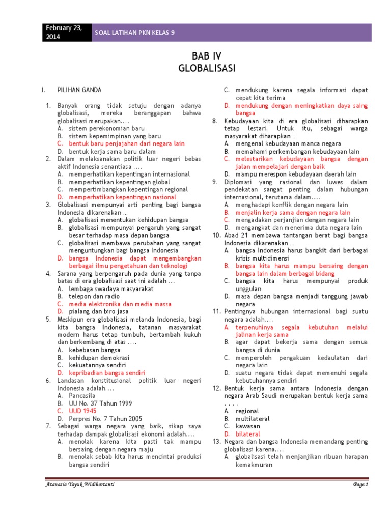 16++ Contoh Soal Pkn Kelas 9 Tentang Bela Negara Beserta Jawabannya
