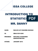 Introduction To Statistics Assignment