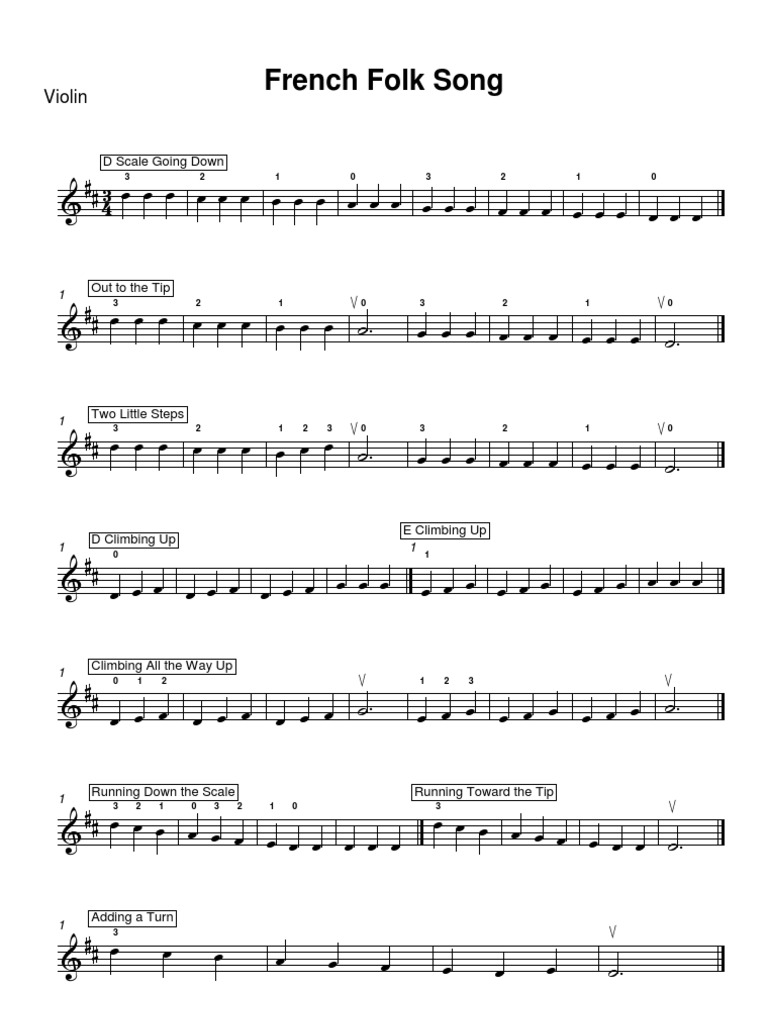 French Folk Song Violin Classical Music