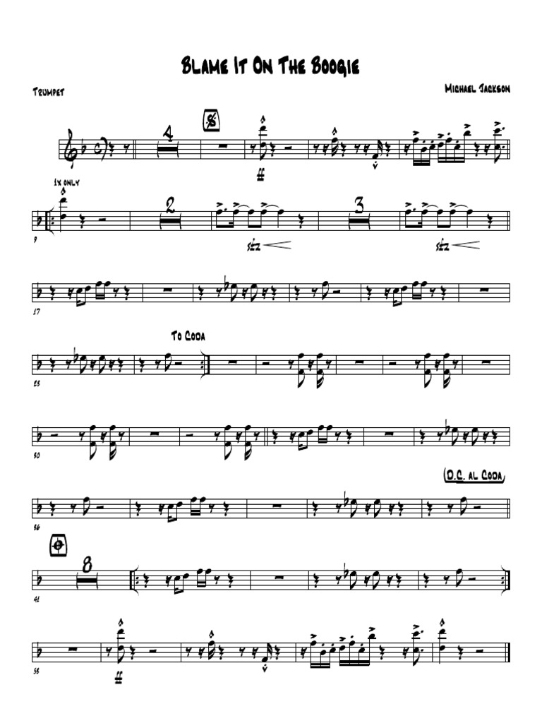 Jerry Hey - Blame It On The Boogie Trumpet - Horns | PDF