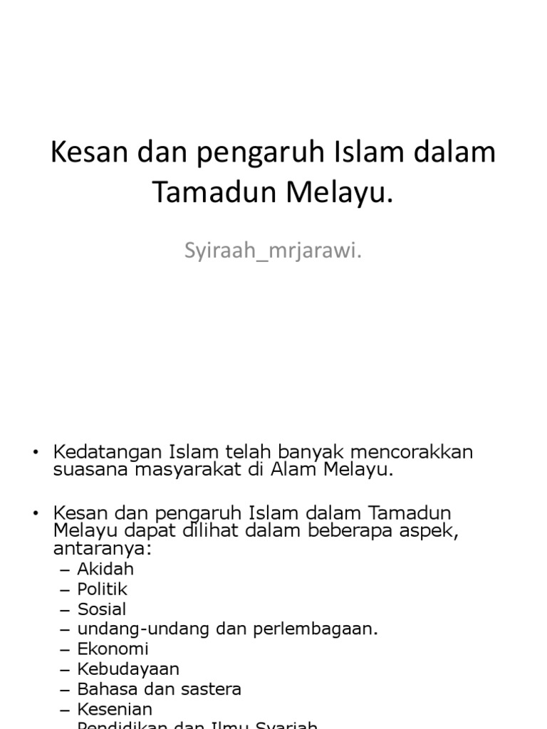 Kesan-Kesan Pengaruh Islam Di Alam Melayu Surat Khabar