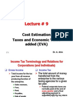 Lecture # 9 Taxes and EVA