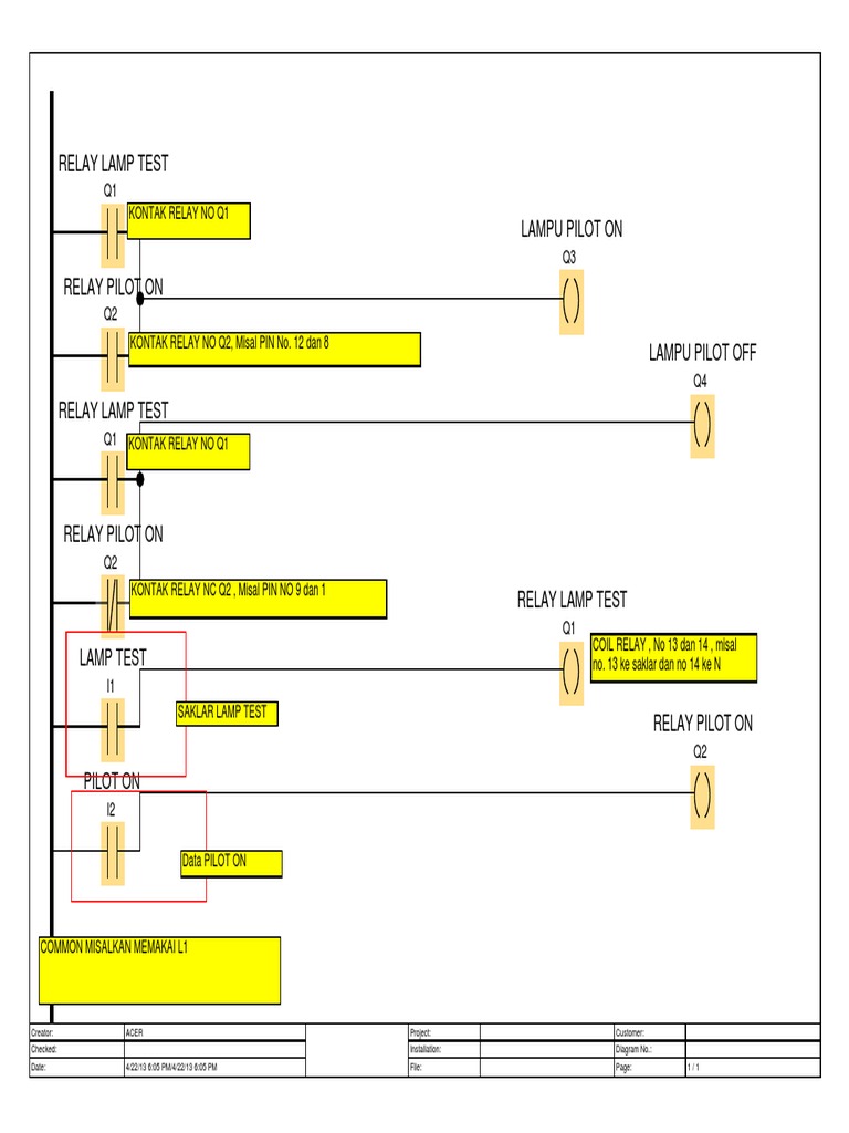 Relay and Lamp Test Instructions | PDF