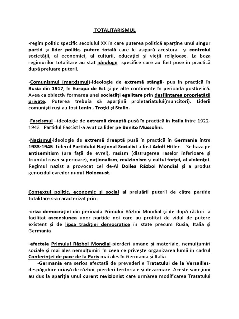 TOTALITARISMUL | PDF