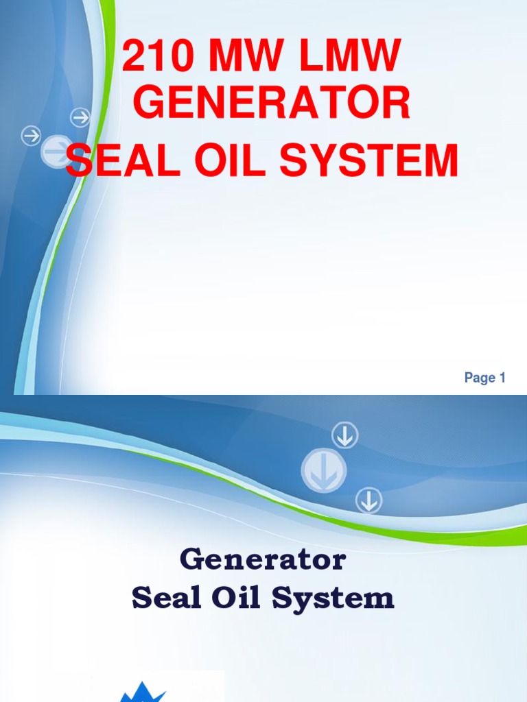 Seal Oil System T Turbina Bomba