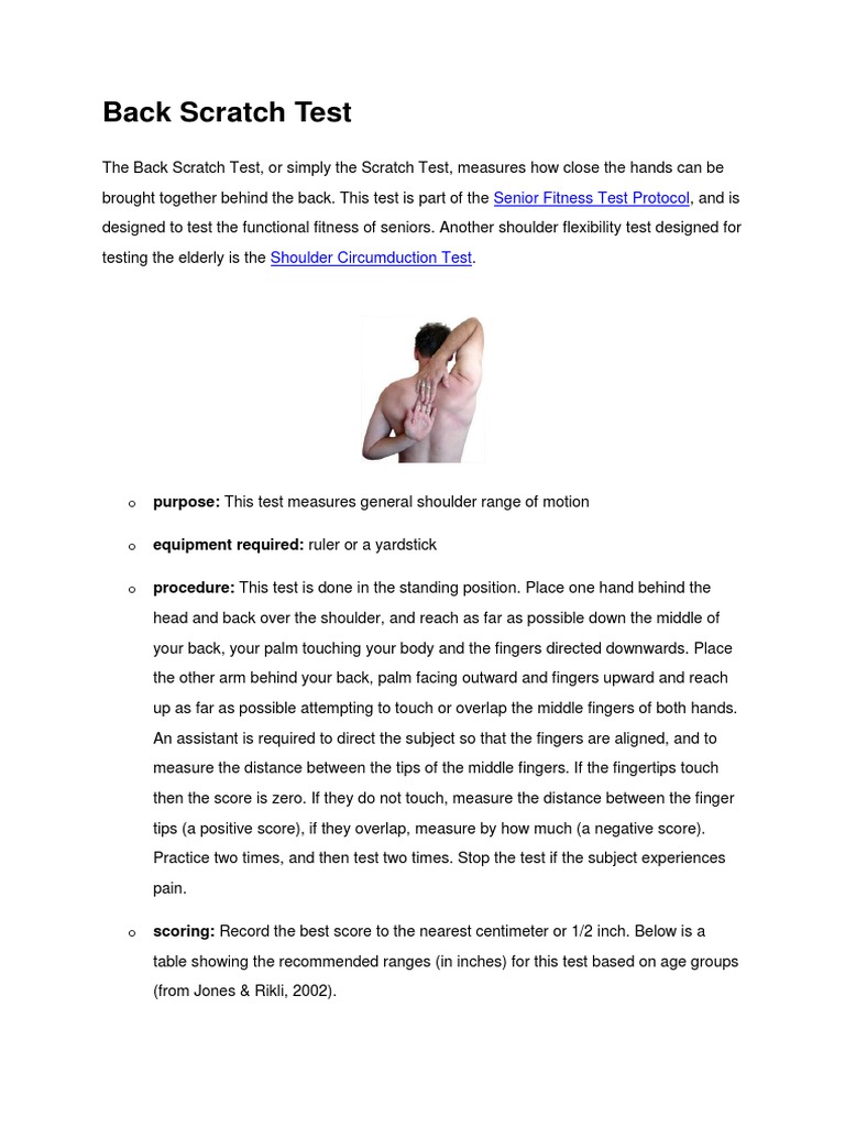 Back Scratch Test | PDF