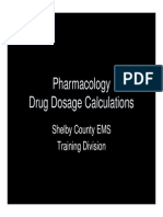 Pharmacology Drug Dosage Calculations