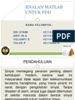 Pengenalan Matlab Untuk Pdd