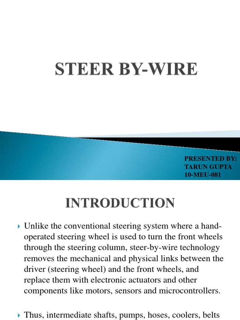 Steer by Wire | PDF | Steering | Vehicle Technology