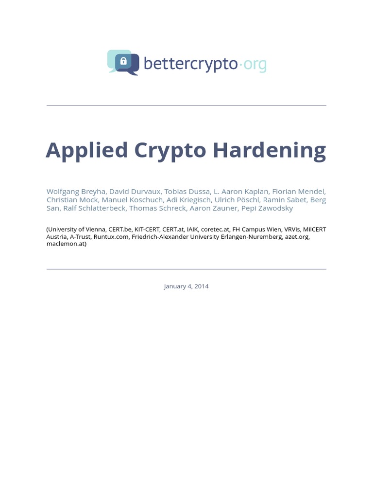 applied crypto hardening