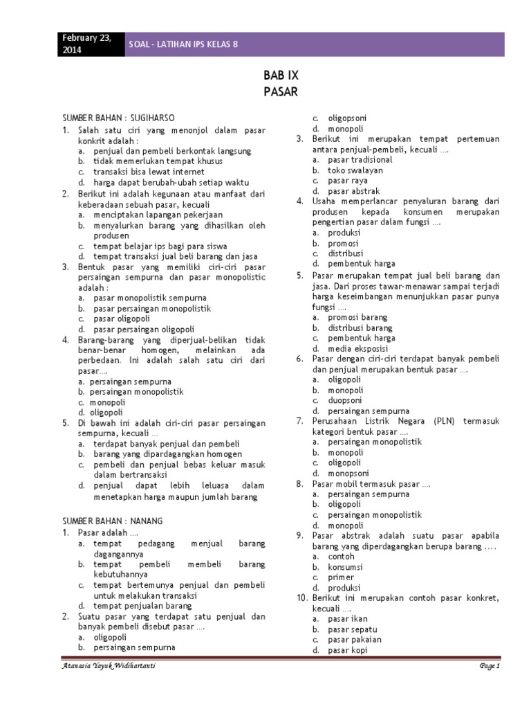 Soal Essay Ips Kelas 8 Semester 2 Dan Kunci Jawaban Rismax