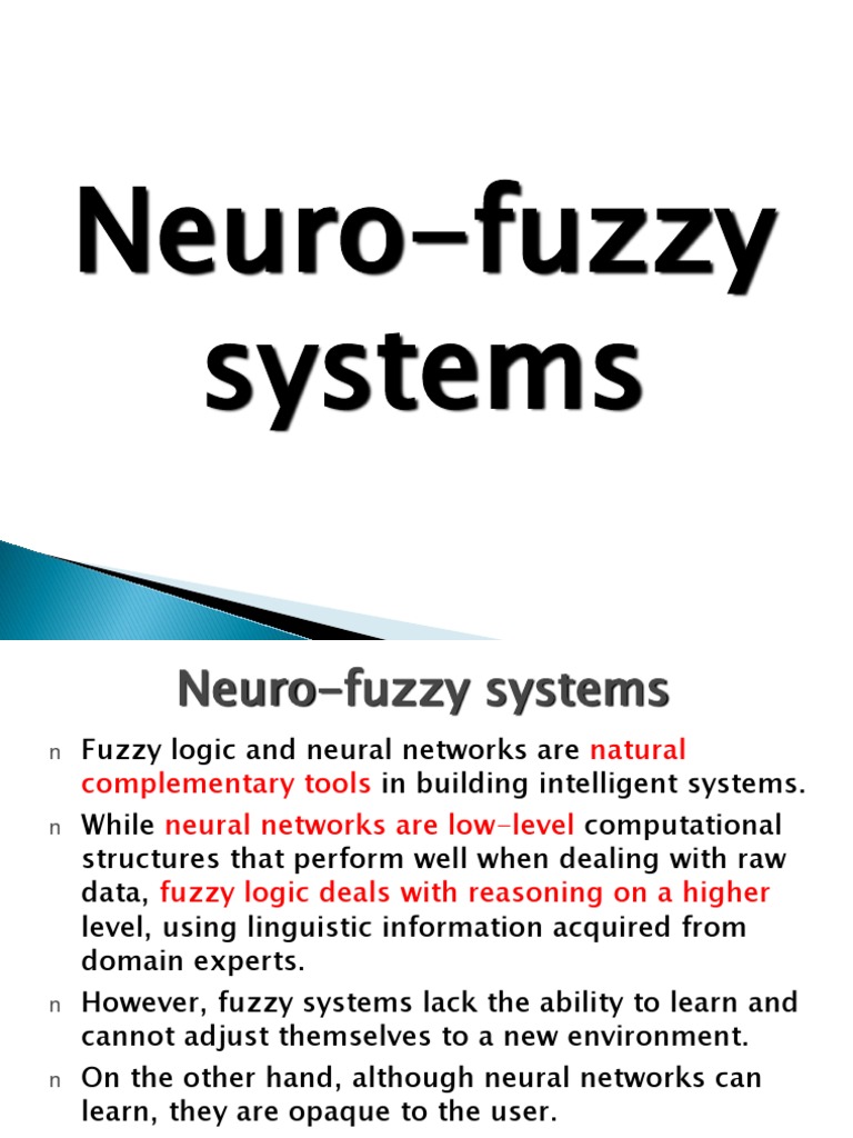 Neuro Fuzzy System | PDF | Artificial Neural Network | Systems Thinking
