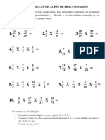 Taller de Multiplicación de Fraccionarios