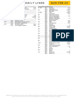 Sun Feb 23 Gametime Daily Lines: NBA College Basketball