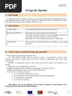 Ficha Informativa Estrutura Texto de Opinião