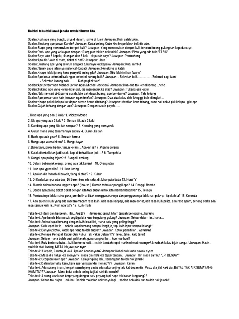 Koleksi Teka Teki Pdf