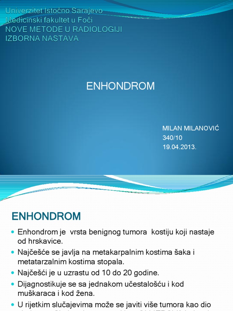 Nove Metode U Radiologiju (Izborna Nastava) - EnHONDROM | PDF ...