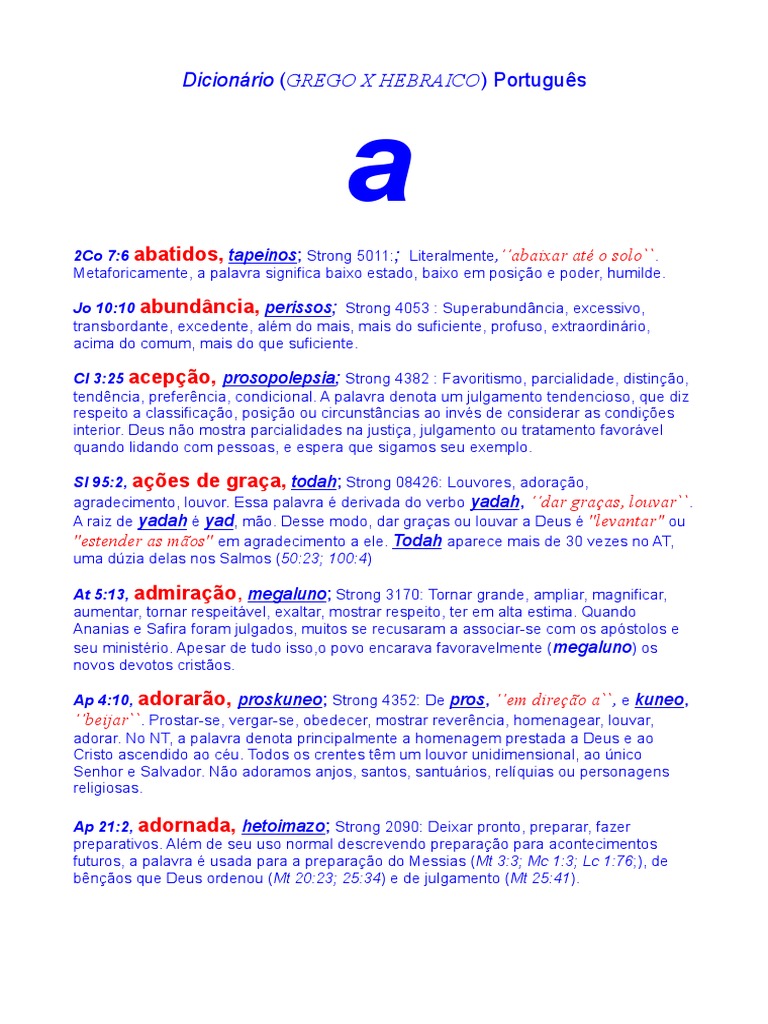 Dicionário Hebraico-Português e Aramaico-Português + marca página na  Americanas Empresas