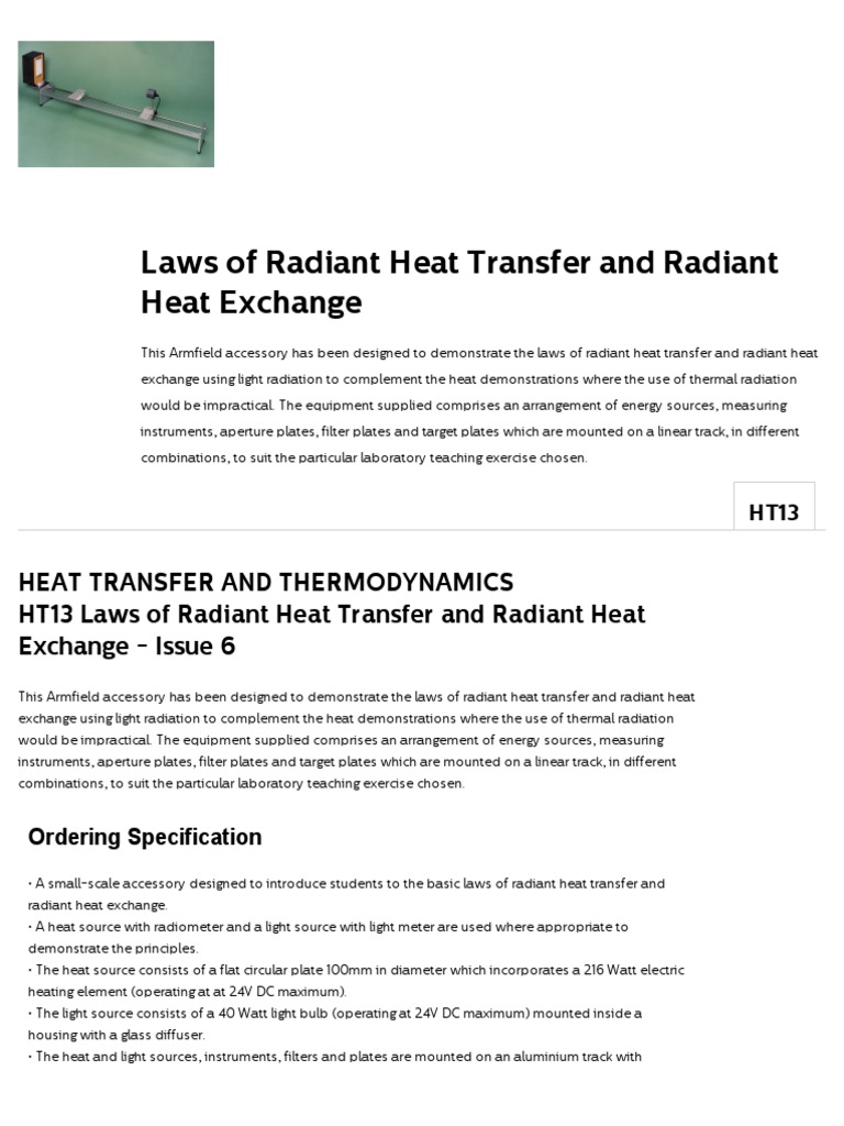 HT13 _ Laws of Radiant Heat Transfer and Radiant Heat Exchange Heat