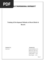 Download Oberoi Training Report by Manrit Walia SN208736939 doc pdf