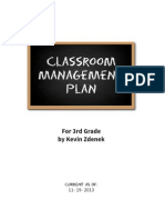 Kevin Zdenek Classroom Management Plan (2013)