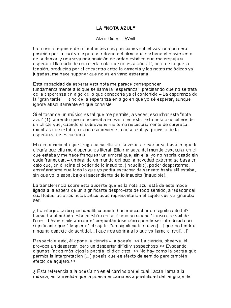 La Nota Azul | PDF