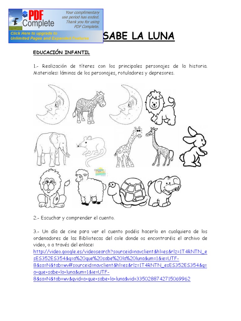 Cuento -¿A qué sabe la luna?- worksheet