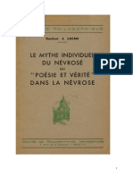 Le Mythe Individuel Du Nevrose