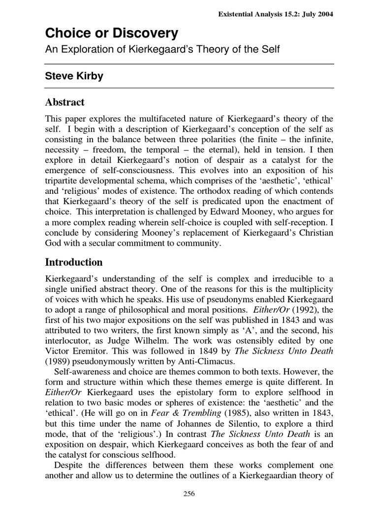 Søren kierkegaard philosophy summary picture