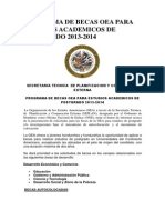 Programa de Becas Oea 2013