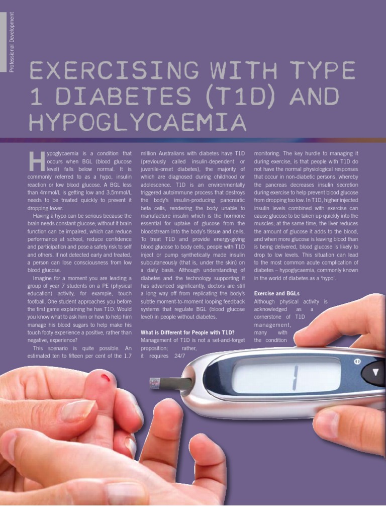Exercising with Type 1 Diabetes (T1D) and Hypoglycaemia by Allan Bolton