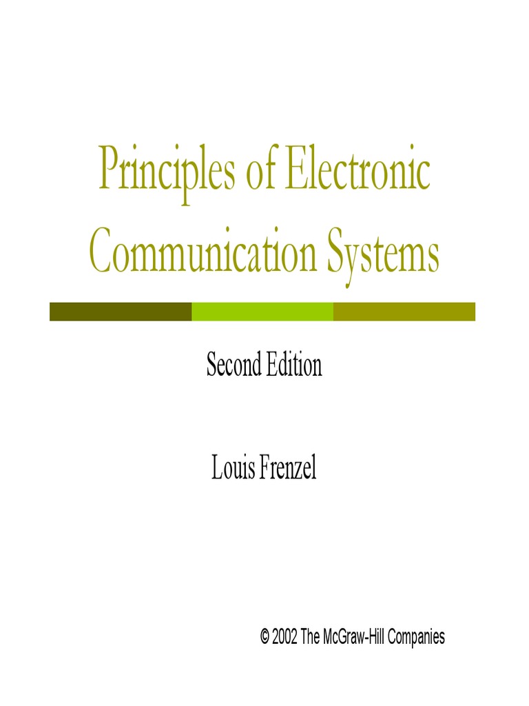 Principles of Electronic Communication Systems Second Edition Louis