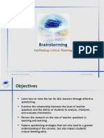 Brainstorming: Facilitating Critical Thinking by John Martin