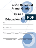 Planeación de 1er Grado - Bloque II - Educación Artística
